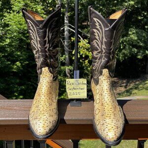 Tony Lama Vintage Russell Viper Snakeskin Cowboy Boots in Men's Size 11D